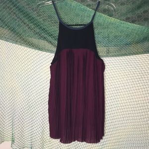 Maroon and black top never worn